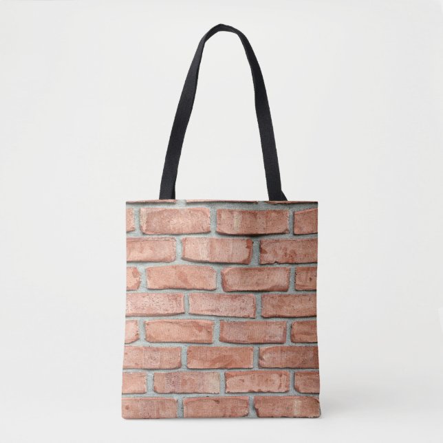 Red brick wall in the morning tygkasse (Framsida)