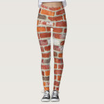 Red Brick Wall Mönster Leggings<br><div class="desc">Dessa balkar har en röd tegelvägg mönster för stadens utseende.</div>