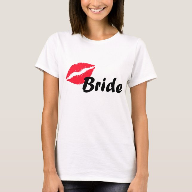 Red bride läppar t-shirt (Framsida)