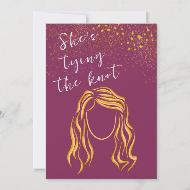 Red Bride to be Girl Bachelorette Party Invitation Inbjudningar (Framsida)