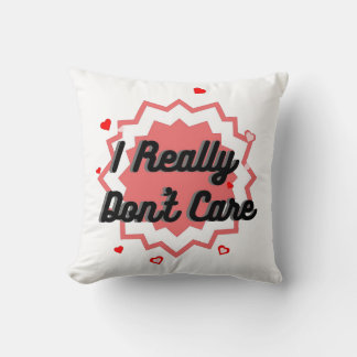 Red Bright Logotyp Graphic Design I Verkligen bryr Kudde