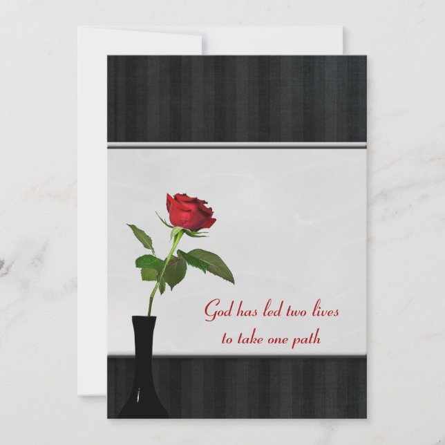 Red Bröllop Ro Inbjudningar (Framsida)