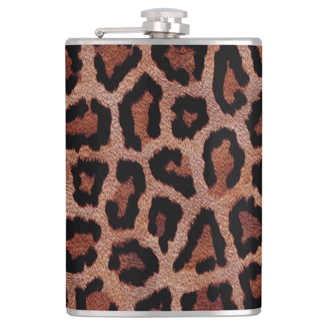 Red Brown Black Leopard Animal Print Fickplunta (Framsidan)