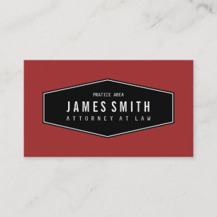 Red Brown Retro Elegant Attorney Visitkort