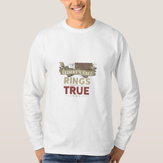 Red & Brown "Ringar true"brev design T Shirt