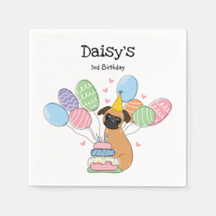 Red Brussels Griffon Birthday Papper Pappersservett