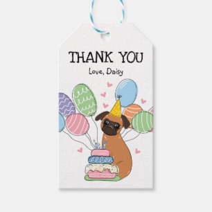 Red Brussels Griffon Hund Birthday Favor Presentetikett