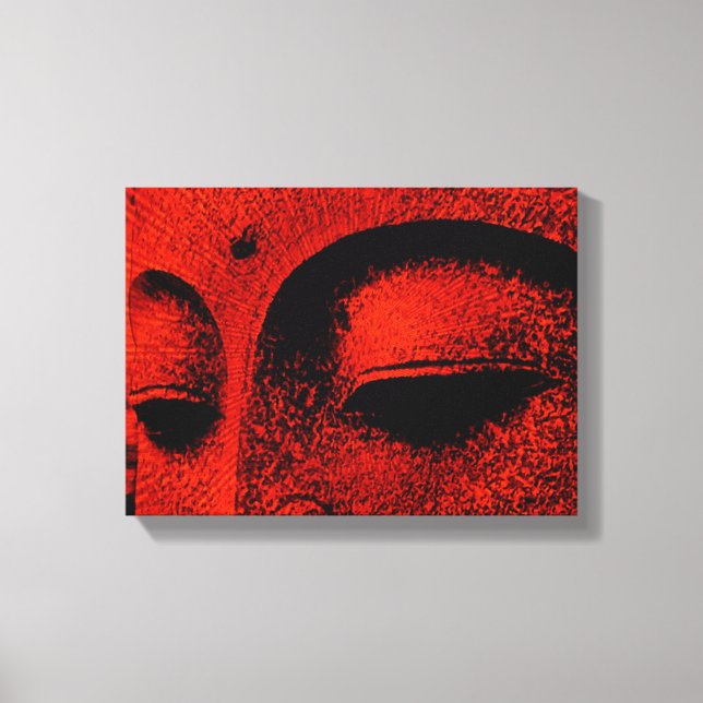 Red Buddha Wrapped Canvas (Framsida)