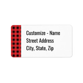 Red Buffalo Check-meddelande Adressetikett