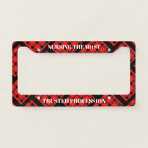 Red Buffalo Check Most Trusted License Plate Ram
