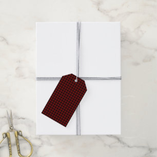 Red Buffalo Check Presentetikett