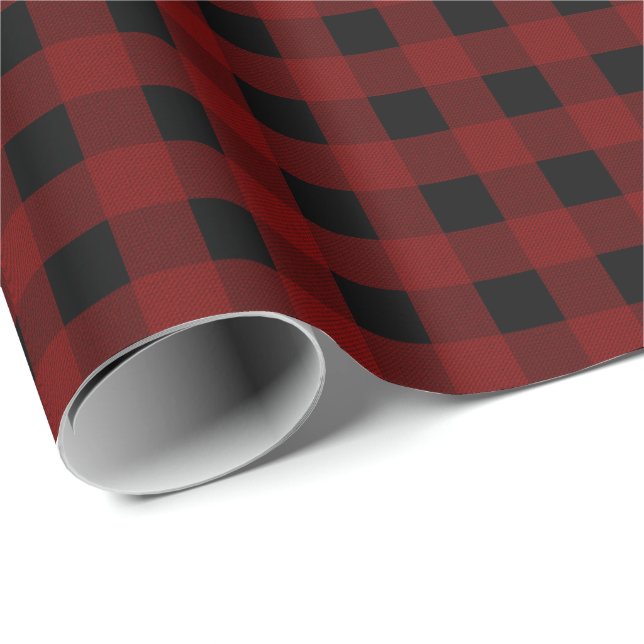 Red Buffalo Check Presentpapper (Rullad Hörn)