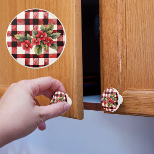 Red Buffalo Check with Flowers Knopp
