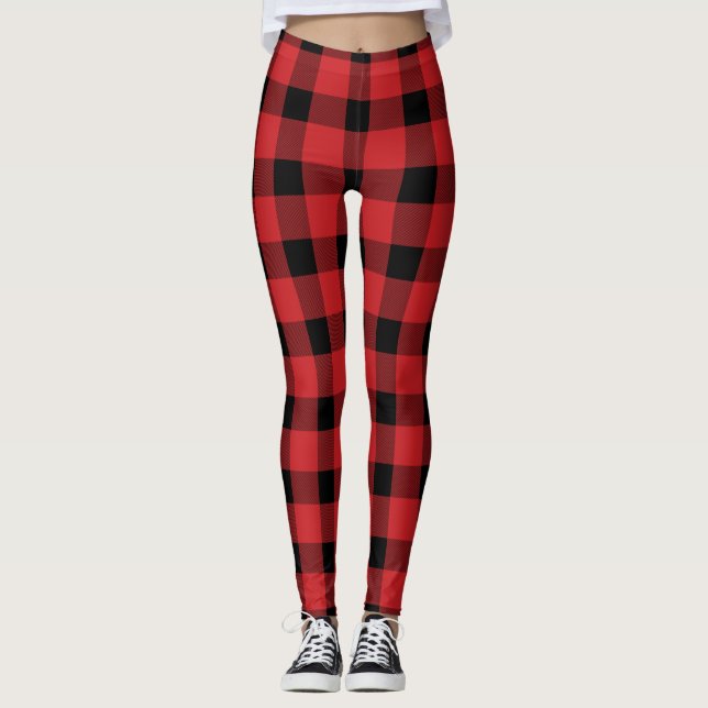 Red Buffalo Land Lumberjack Play Leggings (Framsida)