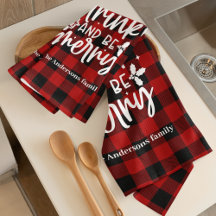 Red Buffalo Plaid “Eat, Drink & Be Merry”