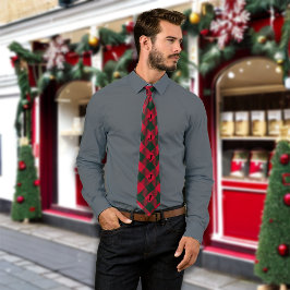 Red Buffalo Plaids Anpassningsbar Monogram Slips
