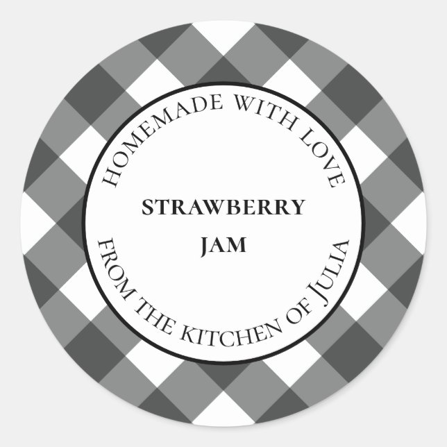 Red buffalo-pläterade etiketter för homemade gåvor (Framsida)