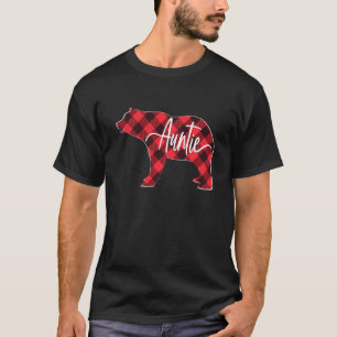 Red Buffalo Play Auntie Bear Matching Family Chri T Shirt