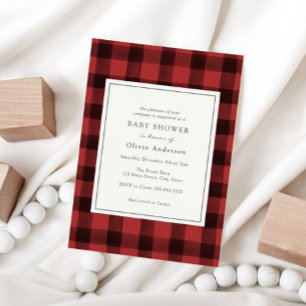 Red Buffalo Play Baby Shower-inbjudan Inbjudningar