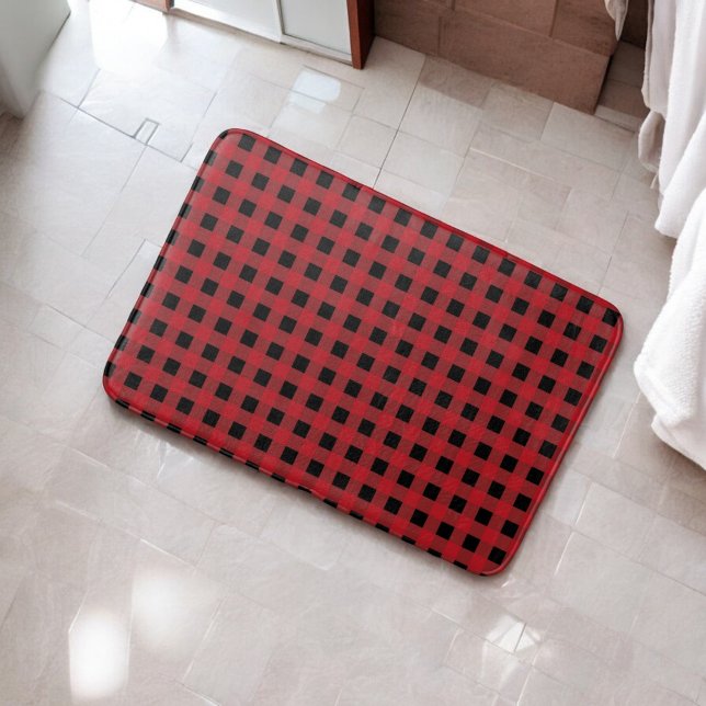 Red Buffalo Play Bath Mat for Mysigt Home Decor Badrumsmatta (Skapare uppladdad)