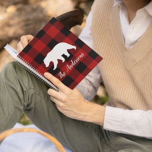 Red Buffalo Play & Bear Namn Gift Anteckningsbok