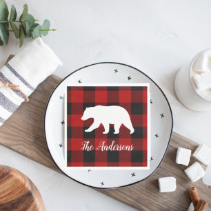Red Buffalo Play & Bear Namn Gift Pappersservett