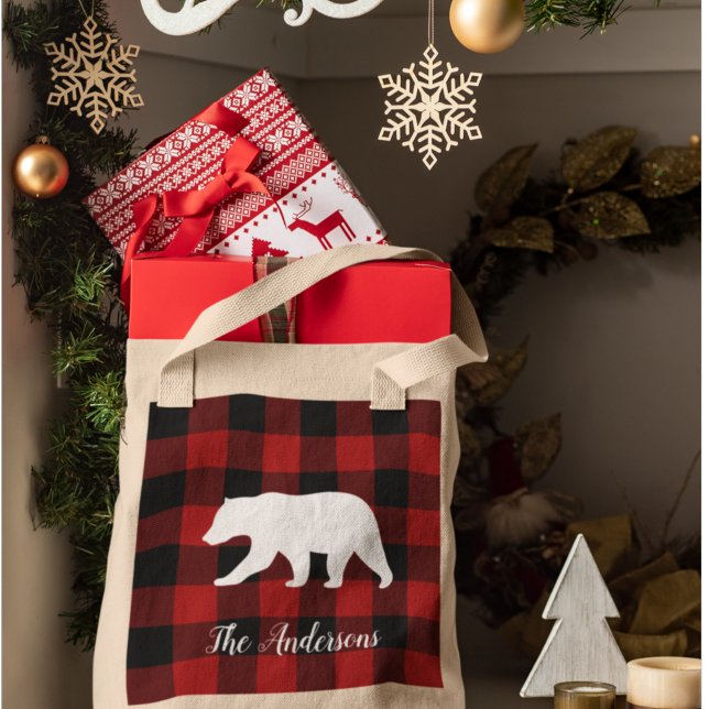Red Buffalo Play & Bear | Namn Gift Tygkasse (Skapare uppladdad)