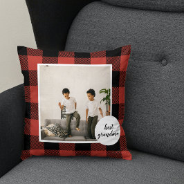 Red Buffalo Play Best Grandma Gift med foto Kudde
