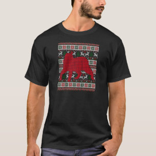 Red Buffalo Play Bobcat Älskare Ugly Julafton Fami T Shirt