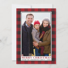 Red Buffalo Play Family Framed Photo jul Julkort