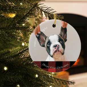 Red Buffalo Play Family Hund   Hund Första jul Julgransprydnad Keramik