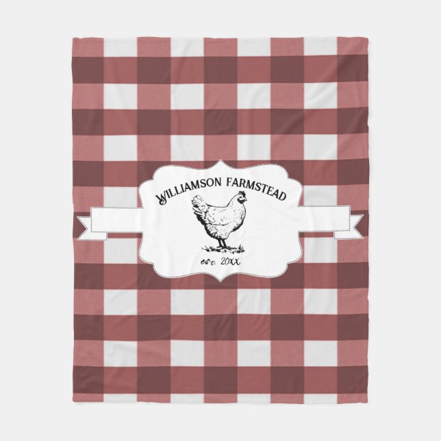 Red Buffalo Play Farm Chicken Fleece Blanket (Framsidan)