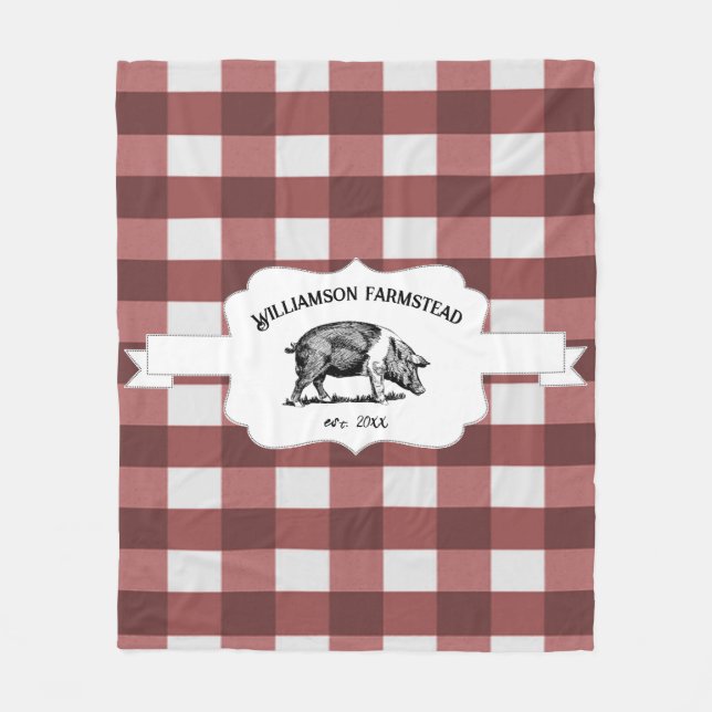 Red Buffalo Play Farm Gris Fleece Blanket (Framsidan)