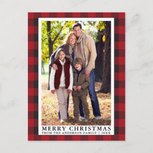 Red Buffalo Play God jul Family Photo Vykort