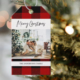 Red Buffalo Play & God jul med foto Presentetikett