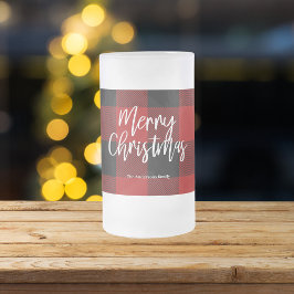 Red Buffalo Play & God jul |Personlig Namn Frostat Ölglas