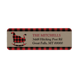 Red Buffalo Play Gräns jul Sleigh Returadress Etikett