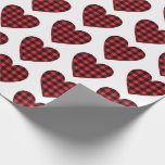 Red Buffalo Play Hearts Land Rustic Presentpapper<br><div class="desc">Red Buffalo plaid rustic land hjärta mönster.  Så söt.  Perfekt för tillfälle.</div>