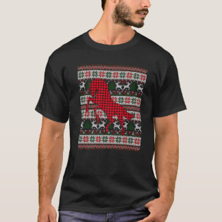 Red Buffalo Play Horse Lovers Ugly Julafton Family T Shirt
