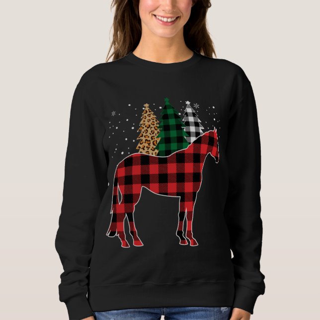 Red Buffalo Play Horse Träd Leopard avger Christm T Shirt (Framsida)