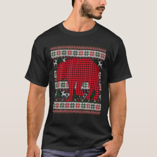 Red Buffalo Play Hyena Älskare Ugly Julafton Famil T Shirt