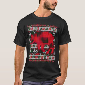 Red Buffalo Play Hyena Älskare Ugly Julafton Famil T Shirt
