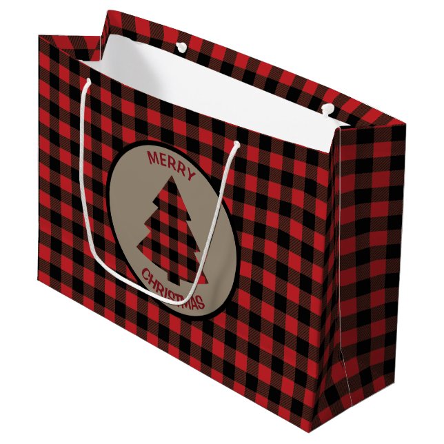Red Buffalo Play Julgran Large Gift Bag (Framsidan Vinklad)