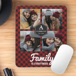 Red Buffalo Play Lumberjack Family Photo Collage Musmatta<br><div class="desc">Ladda upp dina favoritfoton för att göra din egen unika personlig-fotogåva.</div>