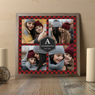 Red Buffalo Play Lumberjack Family Photo Collage Poster