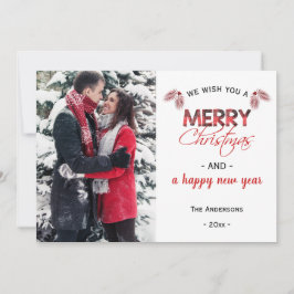 Red Buffalo Play | Modern julfoto Julkort