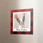 Red Buffalo Play och Merry Woofmas med Hund Photo Magnet<br><div class="desc">Red Buffalo Play och Merry Woofmas med Hund Photo</div>