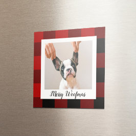 Red Buffalo Play och Merry Woofmas med Hund Photo Magnet