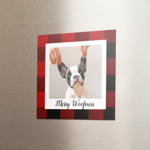 Red Buffalo Play och Merry Woofmas med Hund Photo Magnet