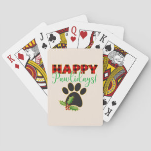 Red Buffalo Play Paw Skriv ut jul Casinokort